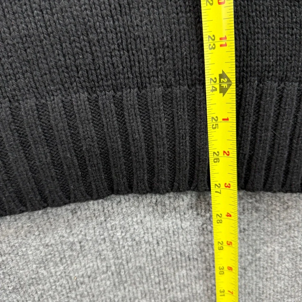 Polo Ralph‎ Lauren Mens Fair Isle Hoodie Black Cashmere Angora Sweater Small